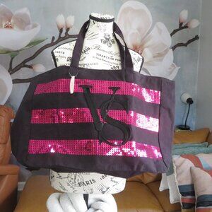 NWT Victoria Secret Pink`s Sequin Tote Bag  Limited Edition